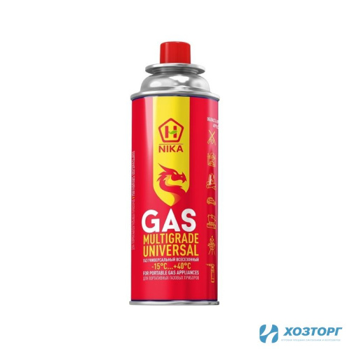 Газ для портативных плит, универсальный, метал. баллон 220 гр. NIKA(GASOLINA) (28/28)