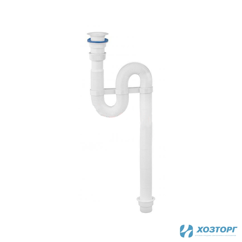 Сифон гофрированный 1 1/4" чашка Ø63мм, выпуск Ø40/50мм VIR 30980311 (1/30)