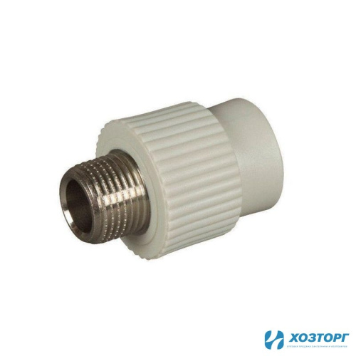 Муфта комбинированная нар.рез. 20х1/2" Damento серый (10/200)