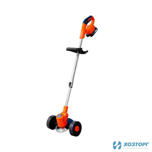 Триммер аккумуляторный Gramex на колесах  CSC -21/1-2,0SM (21В, захват15см,  телескопическая штанга, леска,нож) картон, 2,0 А/Ч  АКБ и ЗУ (10/50)