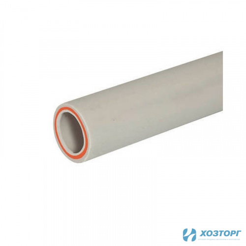 Труба PN20/25 х 3,5 SDR7.4 (СТЕКЛОВОЛОКНО) DAMENTO серый  ЖЁЛТЫЙ СКОТЧ (4/80)